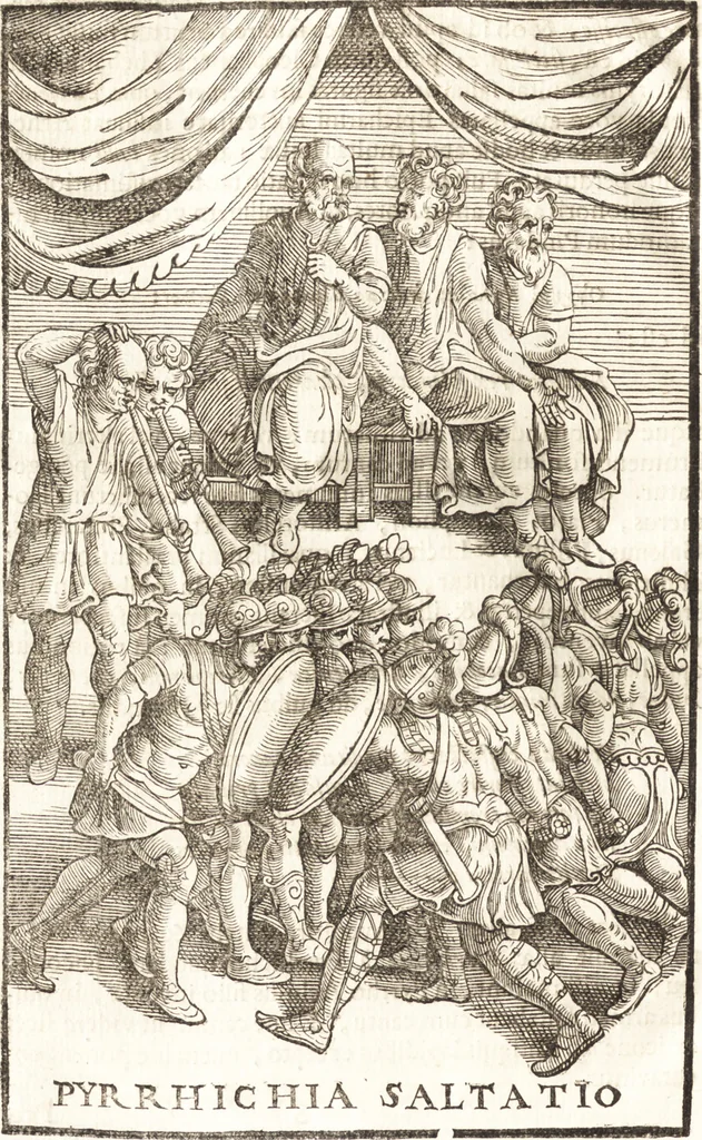 An illustration from Hieronymi Mercurialis Foroliviensis De arte gymnastica libri sex : in quibus exercitationum omnium vetustarum genera, loca, modi, facultates, & quidquid denique ad corporis humani exercitationes pertinet diligenter explicatur, 1672, leaf 157