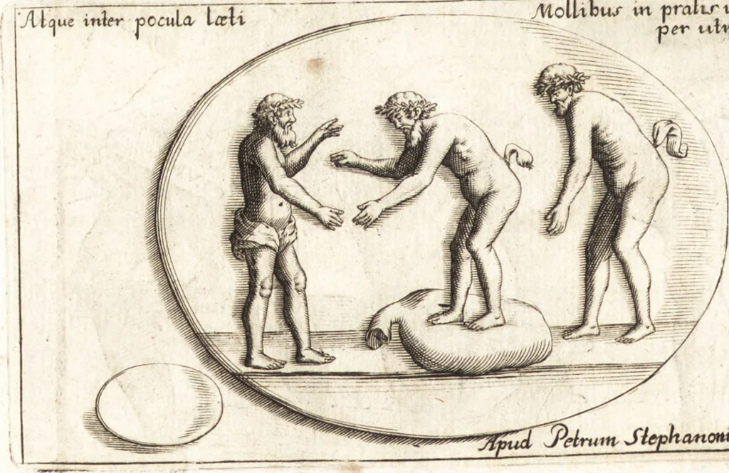 An illustration from Hieronymi Mercurialis Foroliviensis De arte gymnastica libri sex : in quibus exercitationum omnium vetustarum genera, loca, modi, facultates, & quidquid denique ad corporis humani exercitationes pertinet diligenter explicatur, 1672, leaf 183