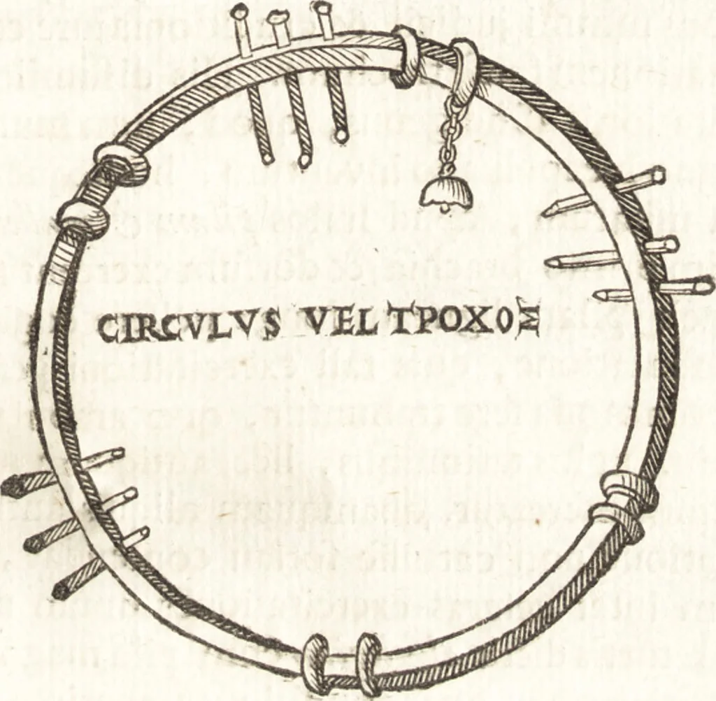 An illustration from Hieronymi Mercurialis Foroliviensis De arte gymnastica libri sex : in quibus exercitationum omnium vetustarum genera, loca, modi, facultates, & quidquid denique ad corporis humani exercitationes pertinet diligenter explicatur, 1672, leaf 246