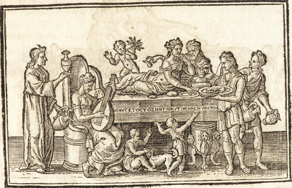 An illustration from Hieronymi Mercurialis Foroliviensis De arte gymnastica libri sex : in quibus exercitationum omnium vetustarum genera, loca, modi, facultates, & quidquid denique ad corporis humani exercitationes pertinet diligenter explicatur, 1672, leaf 80