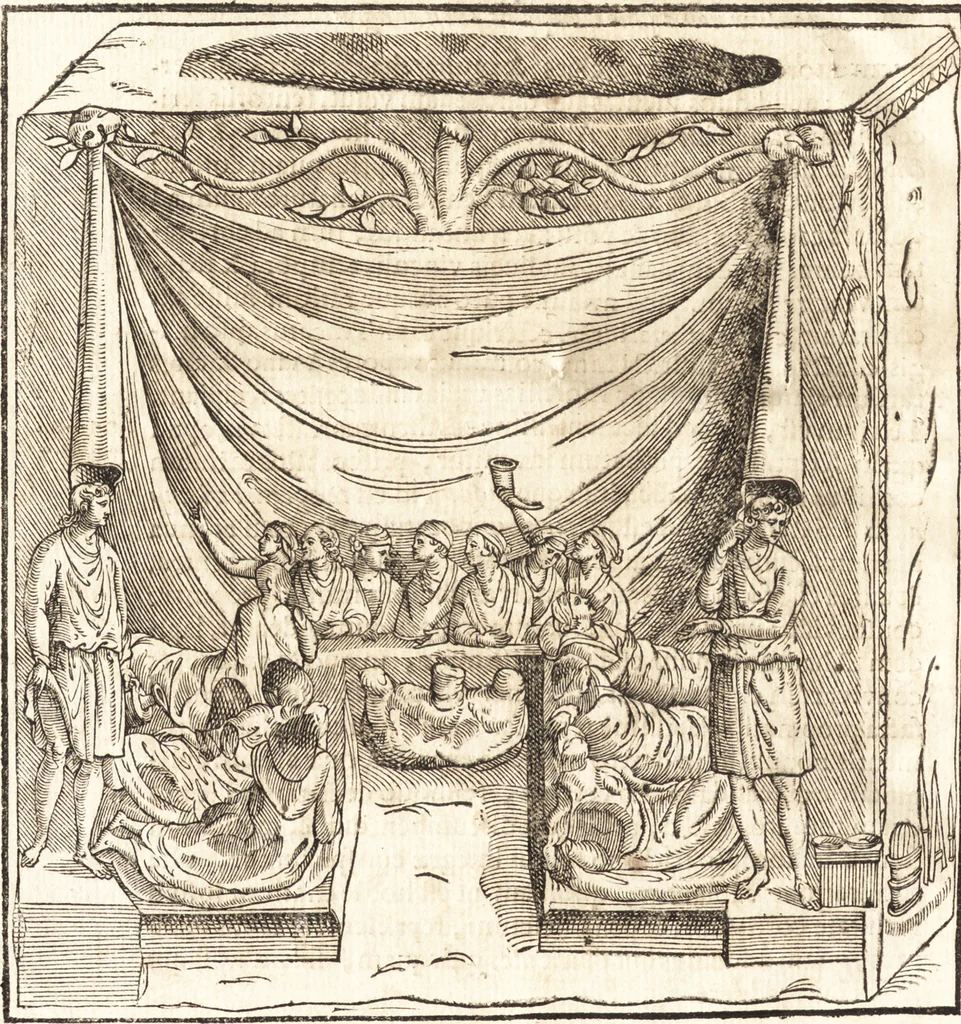 An illustration from Hieronymi Mercurialis Foroliviensis De arte gymnastica libri sex : in quibus exercitationum omnium vetustarum genera, loca, modi, facultates, & quidquid denique ad corporis humani exercitationes pertinet diligenter explicatur, 1672, leaf 89