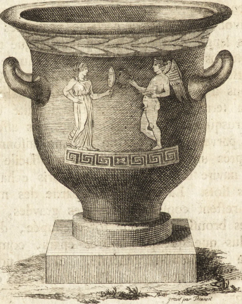 An illustration from Histoire de l'art de l'antiquité, 1781, leaf 413