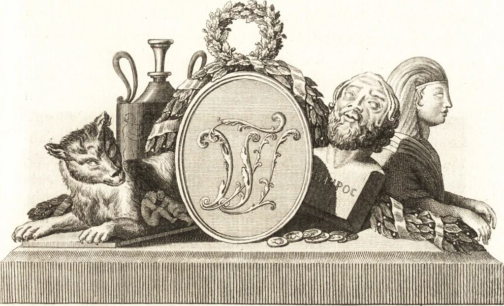 An illustration from Histoire de l'art chez les anciens, 1793, leaf 88