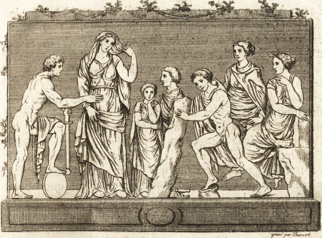 An illustration from Histoire de l'art de l'antiquité, 1781, leaf 28