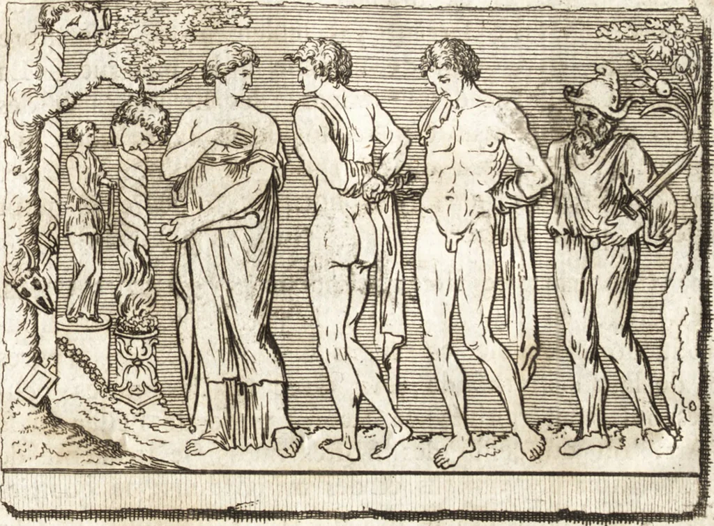 An illustration from Histoire de l'art de l'antiquité, 1781, leaf 6