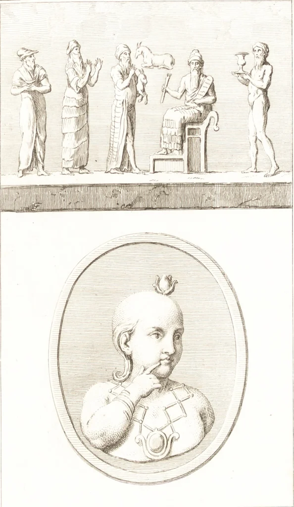 An illustration from Histoire de l'art chez les anciens, 1789, leaf 346