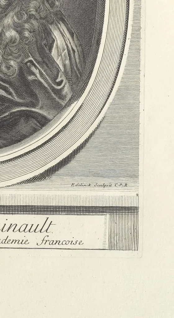 An illustration from Les hommes illustres qui ont paru en France pendant ce siecle : avec leurs portraits au naturel, 1696, leaf 180