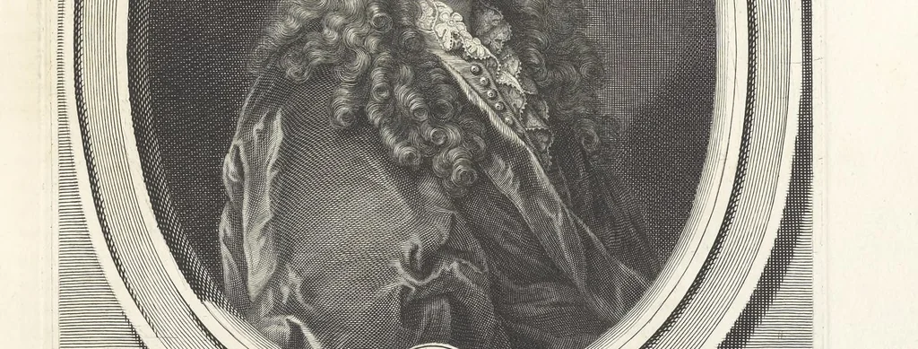 An illustration from Les hommes illustres qui ont paru en France pendant ce siecle : avec leurs portraits au naturel, 1696, leaf 188