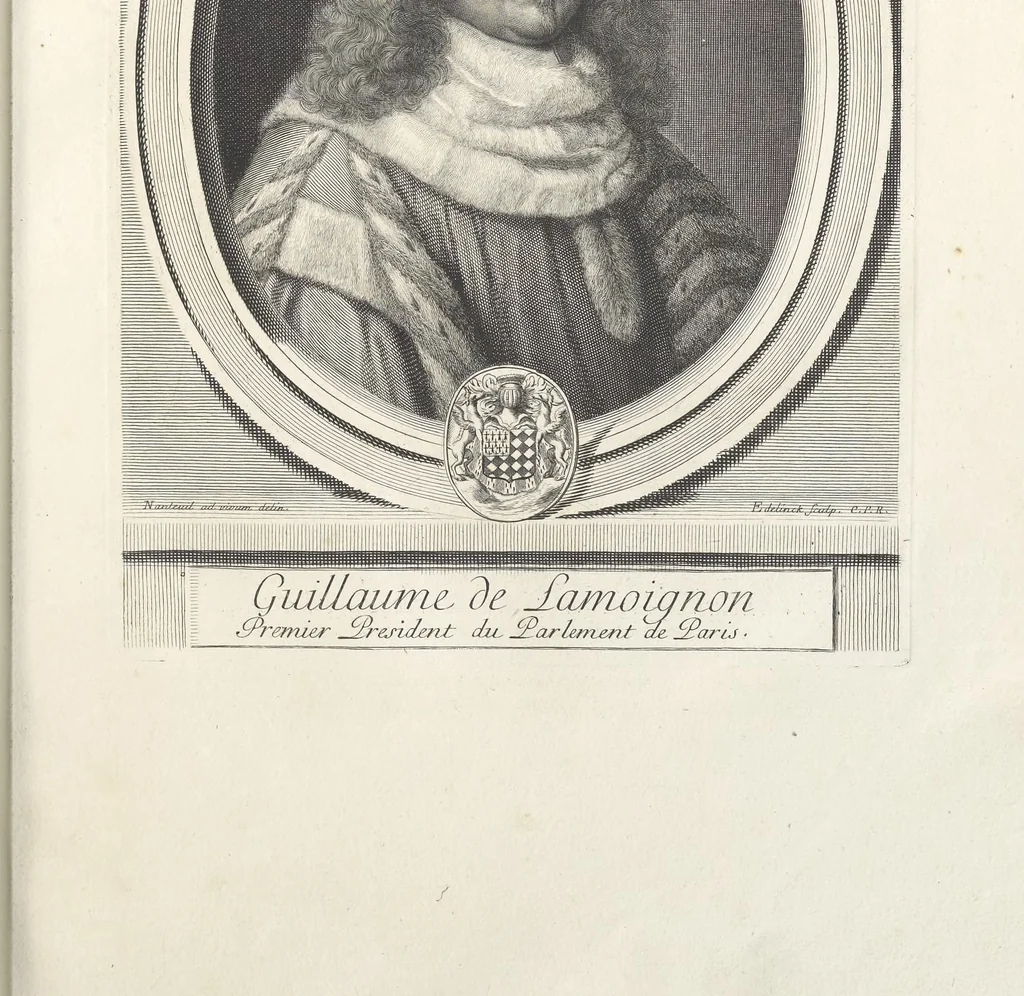 An illustration from Les hommes illustres qui ont paru en France pendant ce siecle : avec leurs portraits au naturel, 1696, leaf 96