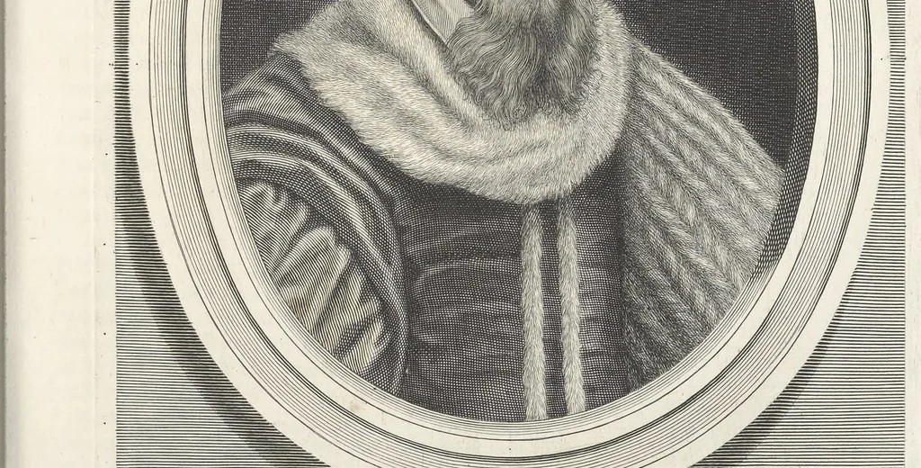 An illustration from Les hommes illustres qui ont paru en France pendant ce siecle : avec leurs portraits au naturel, 1696, leaf 112
