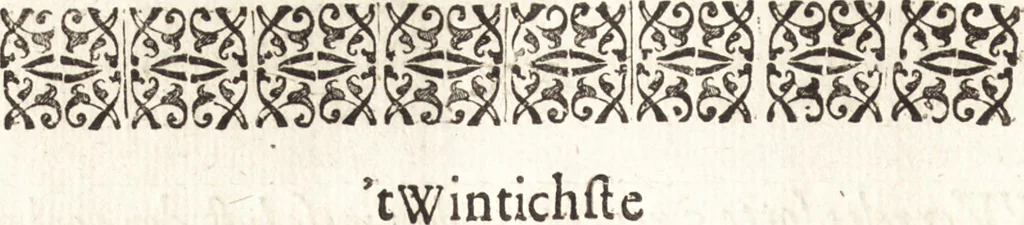 An illustration from Ian vander Veens Zinne-beelden, oft, Adams appel : verciert met seer aerdige const-plaeten : mitsgaders syne oude ende nieuwe ongemeene Bruydt-lofs, ende Zege-zangen, 1642, leaf 111