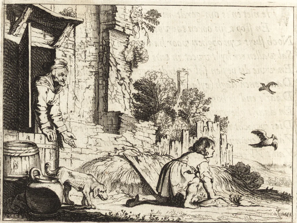 An illustration from Ian vander Veens Zinne-beelden, oft, Adams appel : verciert met seer aerdige const-plaeten : mitsgaders syne oude ende nieuwe ongemeene Bruydt-lofs, ende Zege-zangen, 1642, leaf 115