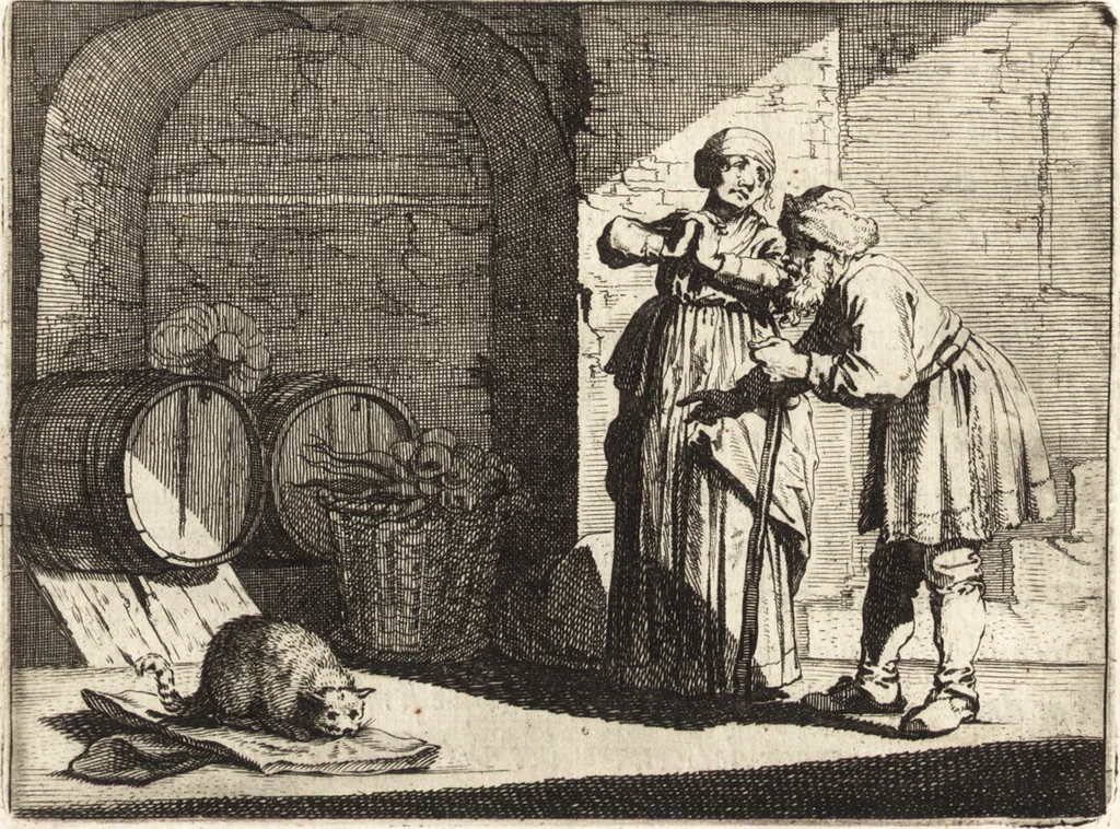 An illustration from Ian vander Veens Zinne-beelden, oft, Adams appel : verciert met seer aerdige const-plaeten : mitsgaders syne oude ende nieuwe ongemeene Bruydt-lofs, ende Zege-zangen, 1642, leaf 145