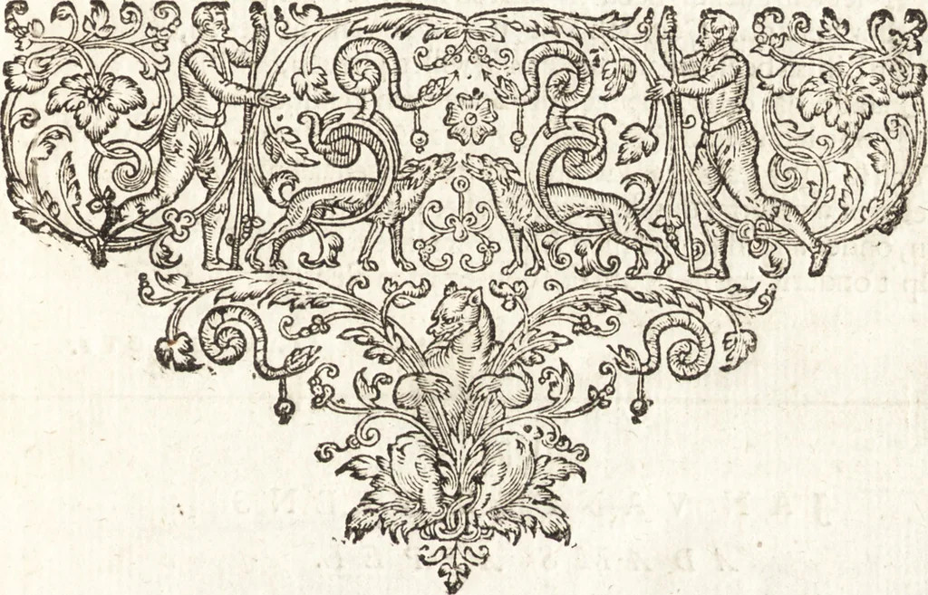 An illustration from Ian vander Veens Zinne-beelden, oft, Adams appel : verciert met seer aerdige const-plaeten : mitsgaders syne oude ende nieuwe ongemeene Bruydt-lofs, ende Zege-zangen, 1642, leaf 16