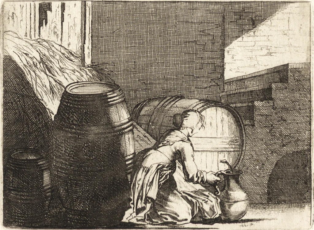 An illustration from Ian vander Veens Zinne-beelden, oft, Adams appel : verciert met seer aerdige const-plaeten : mitsgaders syne oude ende nieuwe ongemeene Bruydt-lofs, ende Zege-zangen, 1642, leaf 207