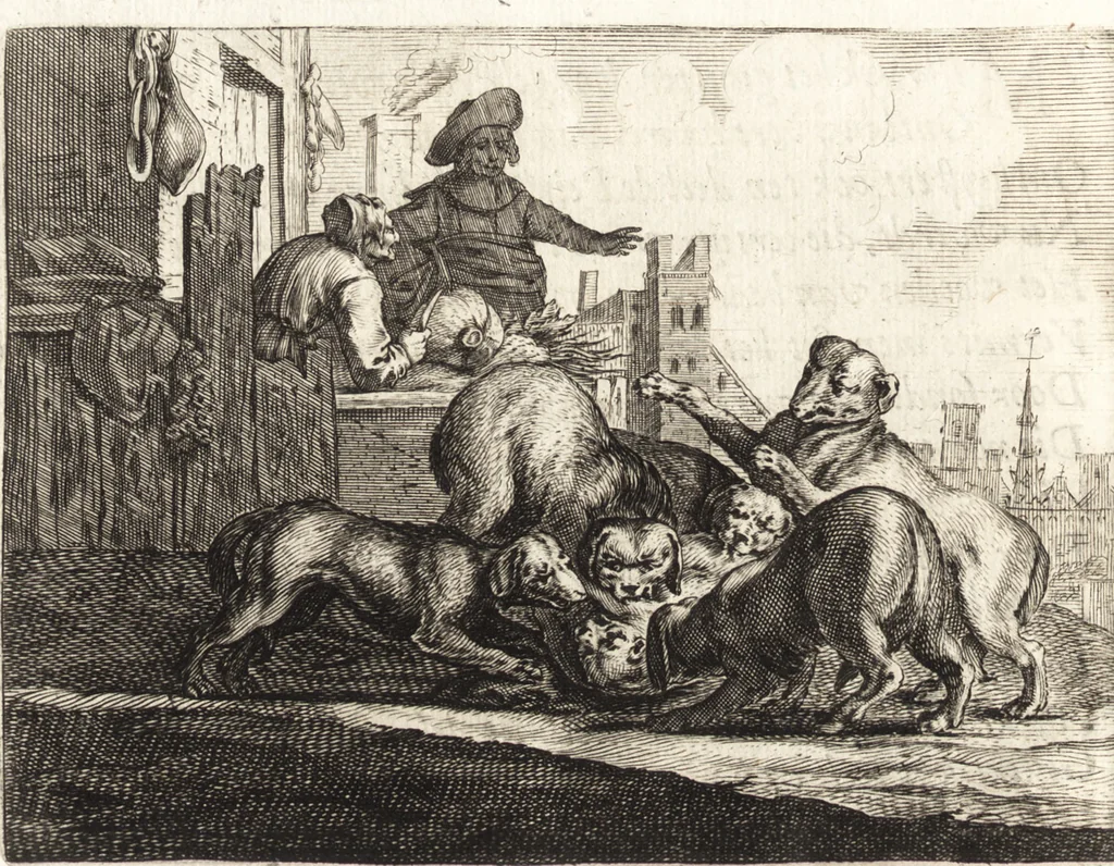 An illustration from Ian vander Veens Zinne-beelden, oft, Adams appel : verciert met seer aerdige const-plaeten : mitsgaders syne oude ende nieuwe ongemeene Bruydt-lofs, ende Zege-zangen, 1642, leaf 219