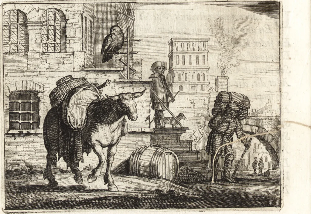 An illustration from Ian vander Veens Zinne-beelden, oft, Adams appel : verciert met seer aerdige const-plaeten : mitsgaders syne oude ende nieuwe ongemeene Bruydt-lofs, ende Zege-zangen, 1642, leaf 225