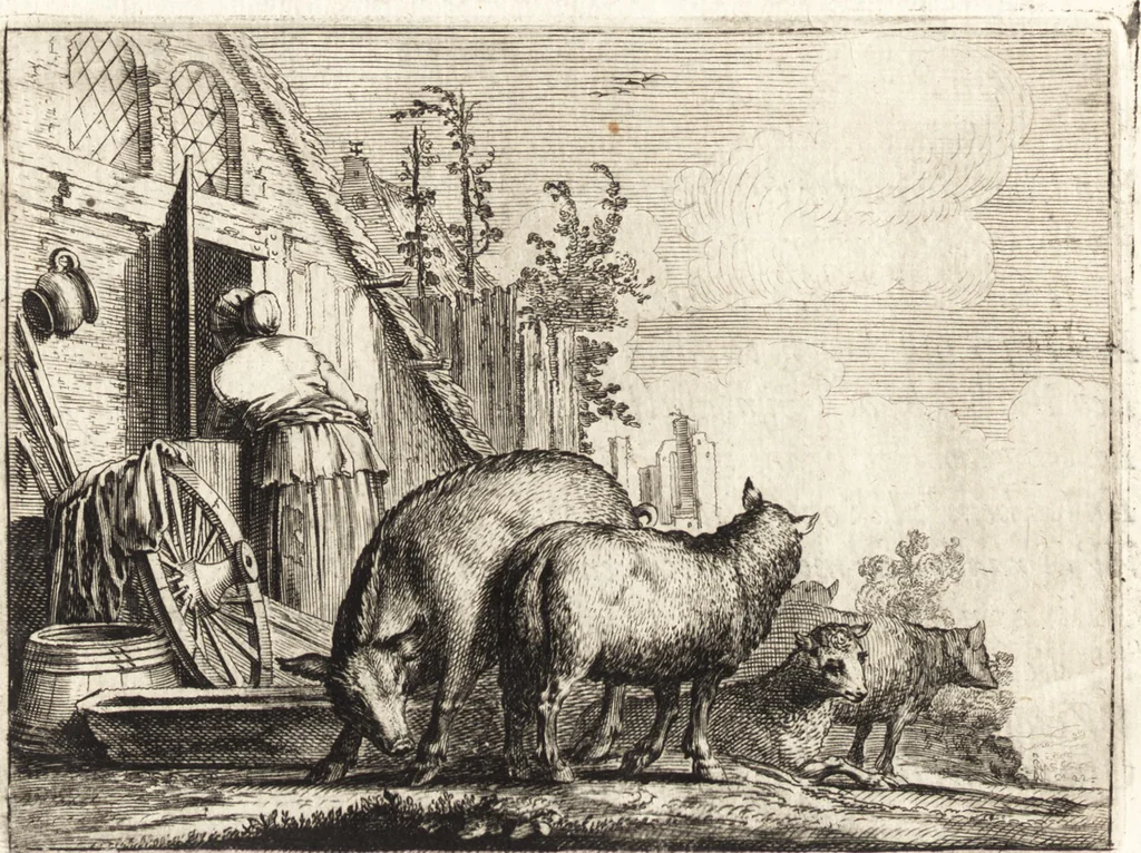 An illustration from Ian vander Veens Zinne-beelden, oft, Adams appel : verciert met seer aerdige const-plaeten : mitsgaders syne oude ende nieuwe ongemeene Bruydt-lofs, ende Zege-zangen, 1642, leaf 231