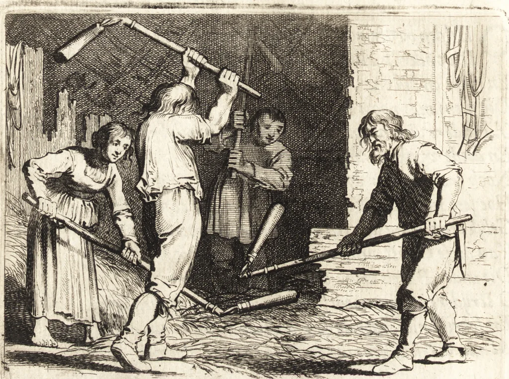 An illustration from Ian vander Veens Zinne-beelden, oft, Adams appel : verciert met seer aerdige const-plaeten : mitsgaders syne oude ende nieuwe ongemeene Bruydt-lofs, ende Zege-zangen, 1642, leaf 285