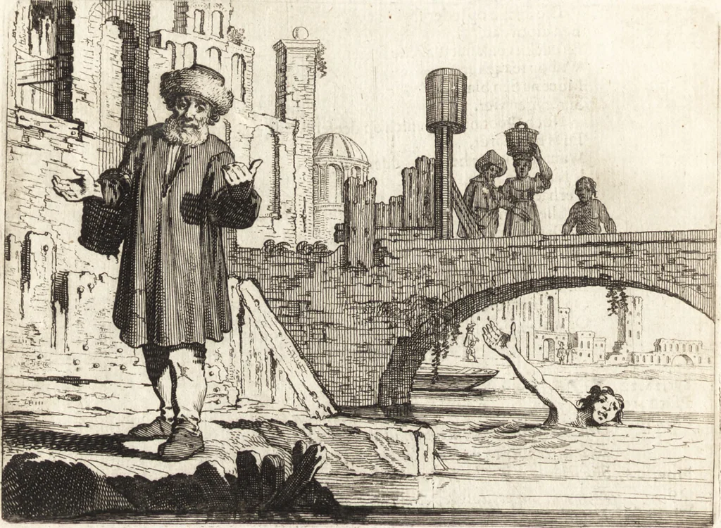 An illustration from Ian vander Veens Zinne-beelden, oft, Adams appel : verciert met seer aerdige const-plaeten : mitsgaders syne oude ende nieuwe ongemeene Bruydt-lofs, ende Zege-zangen, 1642, leaf 51