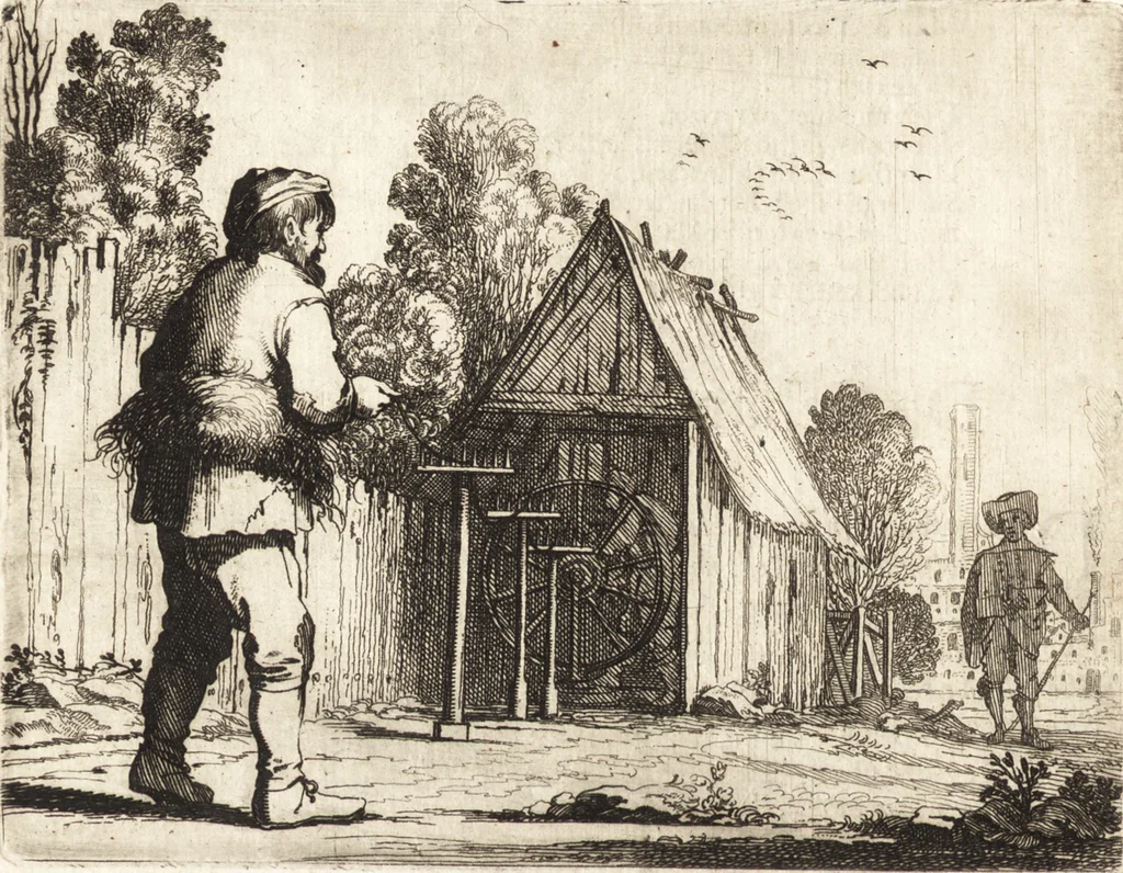 An illustration from Ian vander Veens Zinne-beelden, oft, Adams appel : verciert met seer aerdige const-plaeten : mitsgaders syne oude ende nieuwe ongemeene Bruydt-lofs, ende Zege-zangen, 1642, leaf 79