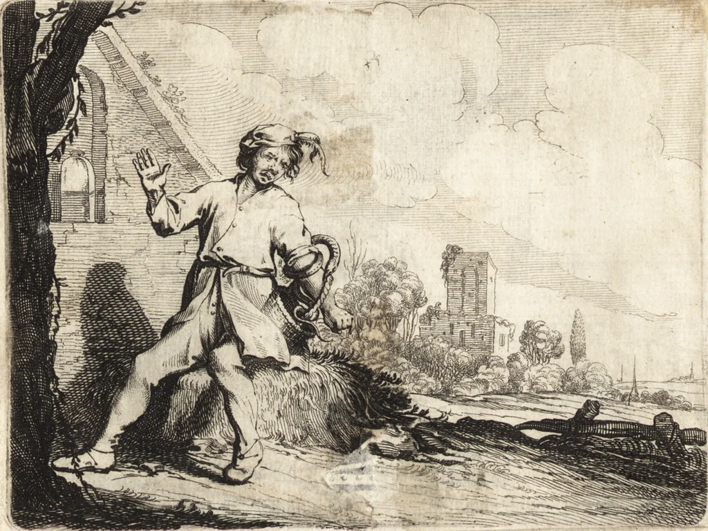 An illustration from Ian vander Veens Zinne-beelden, oft, Adams appel : verciert met seer aerdige const-plaeten : mitsgaders syne oude ende nieuwe ongemeene Bruydt-lofs, ende Zege-zangen, 1642, leaf 83