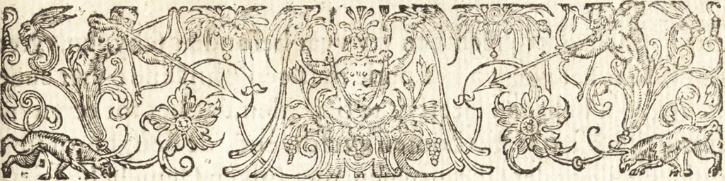 An illustration from Ian vander Veens Zinne-beelden, oft, Adams appel : verciert met seer aerdige const-plaeten : mitsgaders syne oude ende nieuwe ongemeene Bruydt-lofs, ende Zege-zangen, 1642, leaf 12