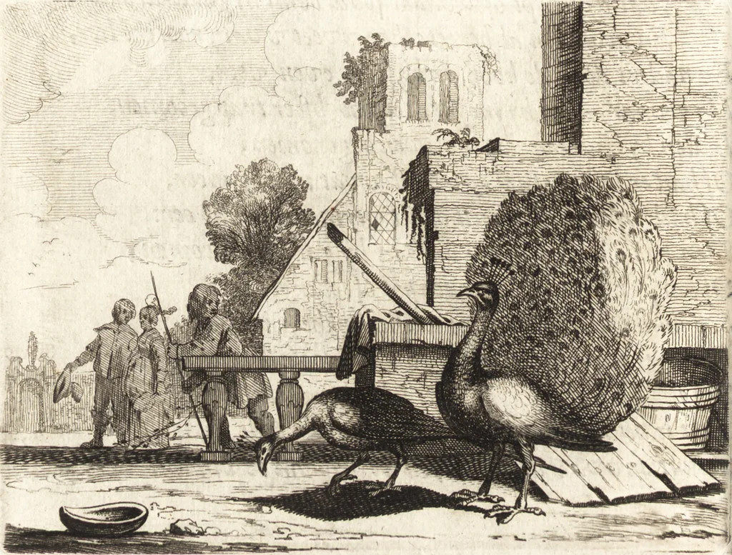 An illustration from Ian vander Veens Zinne-beelden, oft, Adams appel : verciert met seer aerdige const-plaeten : mitsgaders syne oude ende nieuwe ongemeene Bruydt-lofs, ende Zege-zangen, 1642, leaf 123