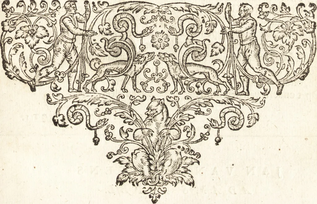 An illustration from Ian vander Veens Zinne-beelden, oft, Adams appel : verciert met seer aerdige const-plaeten : mitsgaders syne oude ende nieuwe ongemeene Bruydt-lofs, ende Zege-zangen, 1642, leaf 18