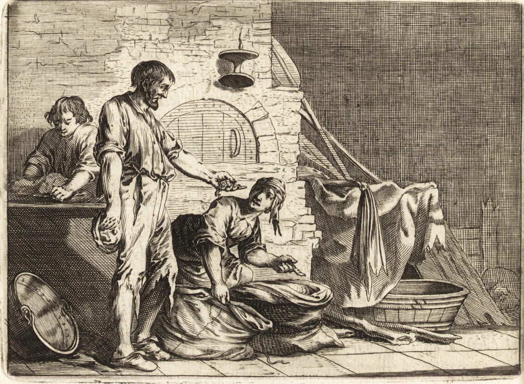 An illustration from Ian vander Veens Zinne-beelden, oft, Adams appel : verciert met seer aerdige const-plaeten : mitsgaders syne oude ende nieuwe ongemeene Bruydt-lofs, ende Zege-zangen, 1642, leaf 183