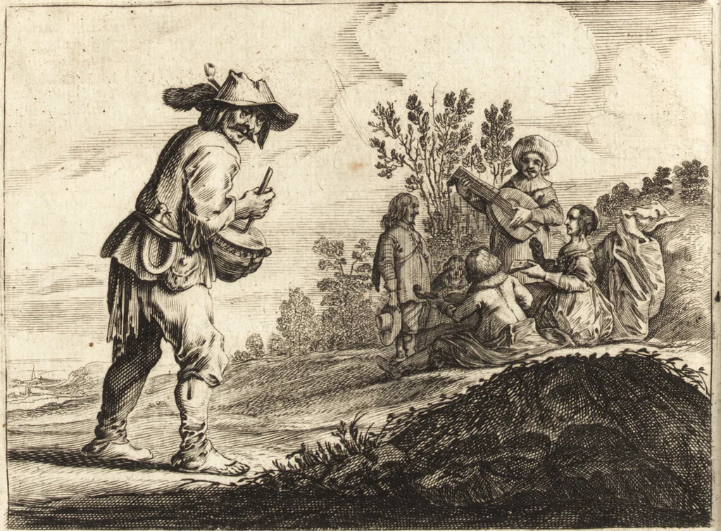 An illustration from Ian vander Veens Zinne-beelden, oft, Adams appel : verciert met seer aerdige const-plaeten : mitsgaders syne oude ende nieuwe ongemeene Bruydt-lofs, ende Zege-zangen, 1642, leaf 251