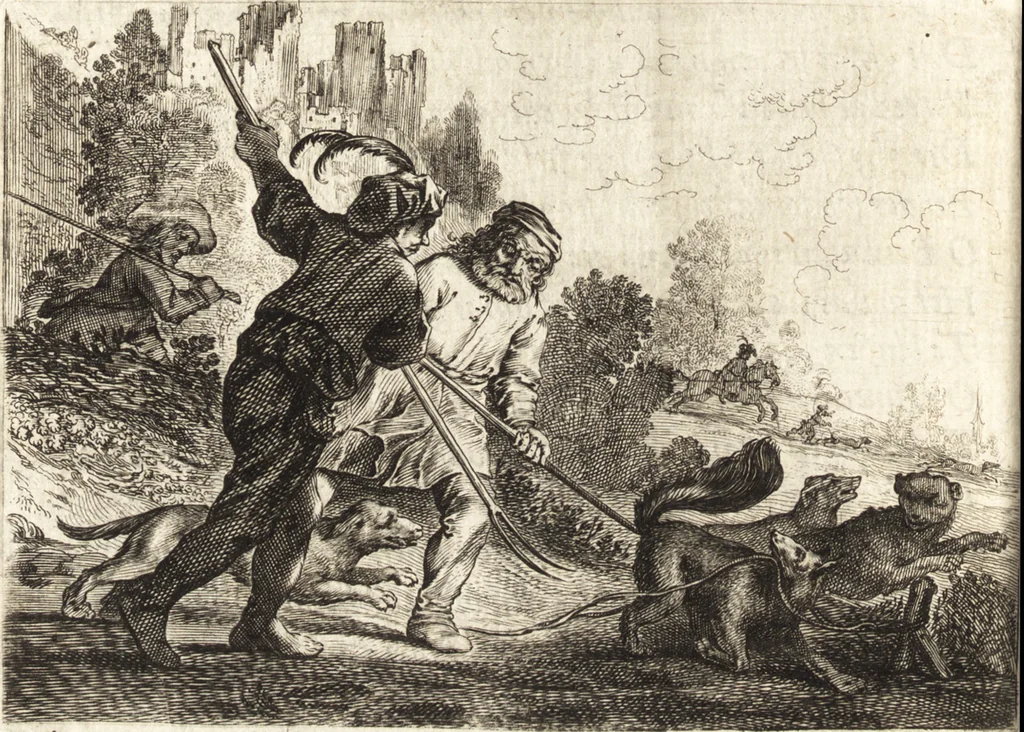 An illustration from Ian vander Veens Zinne-beelden, oft, Adams appel : verciert met seer aerdige const-plaeten : mitsgaders syne oude ende nieuwe ongemeene Bruydt-lofs, ende Zege-zangen, 1642, leaf 263