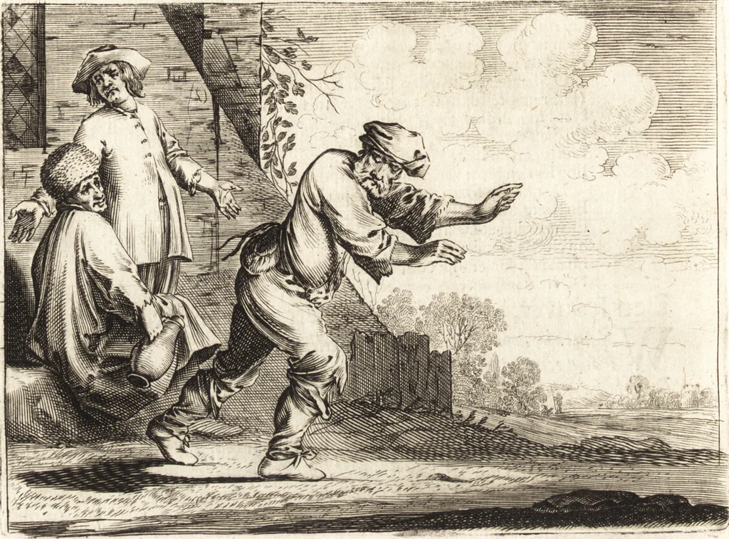 An illustration from Ian vander Veens Zinne-beelden, oft, Adams appel : verciert met seer aerdige const-plaeten : mitsgaders syne oude ende nieuwe ongemeene Bruydt-lofs, ende Zege-zangen, 1642, leaf 77