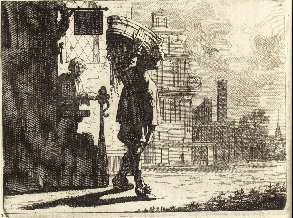 An illustration from Ian vander Veens Zinne-beelden, oft, Adams appel : verciert met seer aerdige const-plaeten : mitsgaders syne oude ende nieuwe ongemeene Bruydt-lofs, ende Zege-zangen, 1642, leaf 97