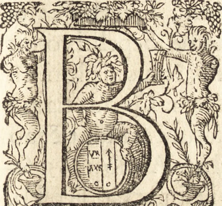An illustration from Icones qvinqvaginta virorvm illustrium, doctrina & eruditione praestantium, 1597, leaf 108