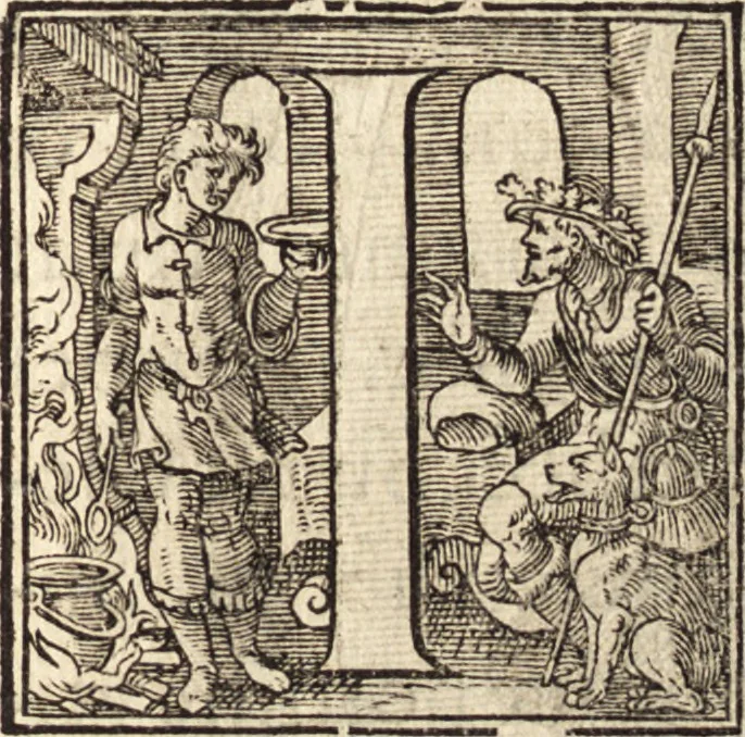 An illustration from Icones qvinqvaginta virorvm illustrium, doctrina & eruditione praestantium, 1597, leaf 124