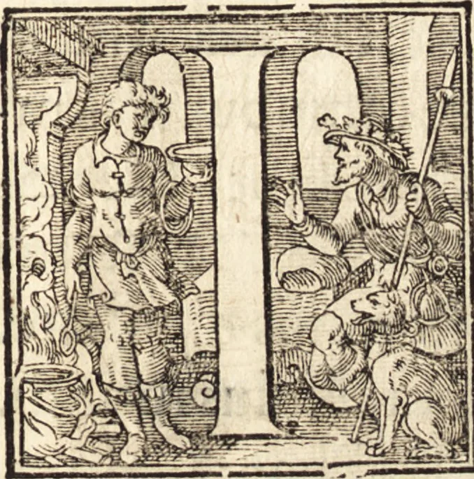 An illustration from Icones qvinqvaginta virorvm illustrium, doctrina & eruditione praestantium, 1597, leaf 190