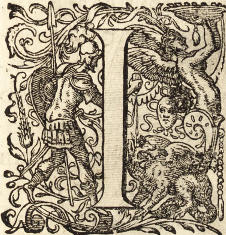 An illustration from Icones qvinqvaginta virorvm illustrium, doctrina & eruditione praestantium, 1597, leaf 268