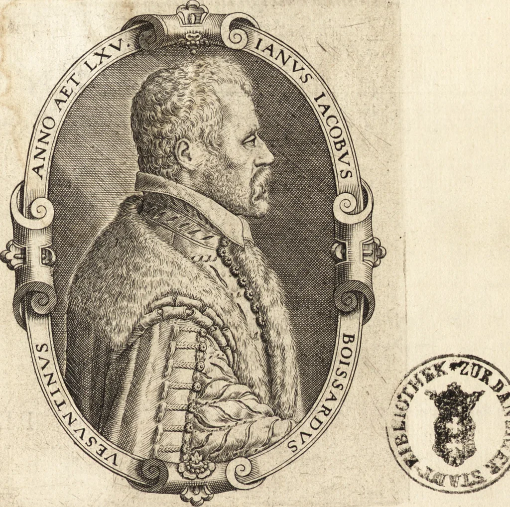 An illustration from Icones qvinqvaginta virorvm illustrium, doctrina & eruditione praestantium, 1597, leaf 304