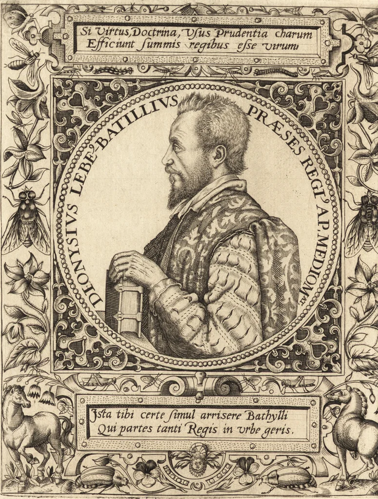 An illustration from Icones qvinqvaginta virorvm illustrium, doctrina & eruditione praestantium, 1597, leaf 341