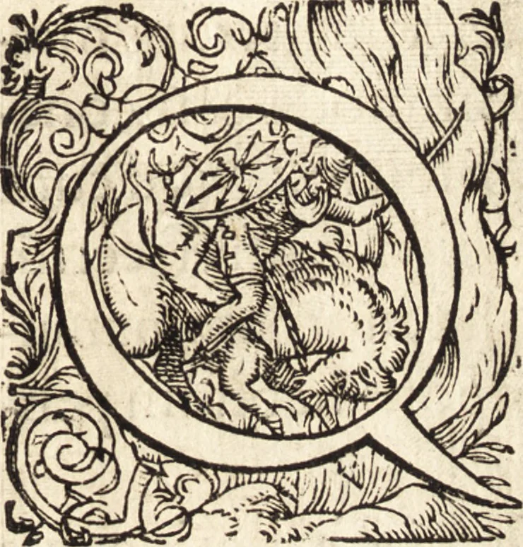 An illustration from Icones qvinqvaginta virorvm illustrium, doctrina & eruditione praestantium, 1597, leaf 352