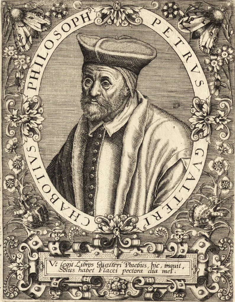 An illustration from Icones qvinqvaginta virorvm illustrium, doctrina & eruditione praestantium, 1597, leaf 355