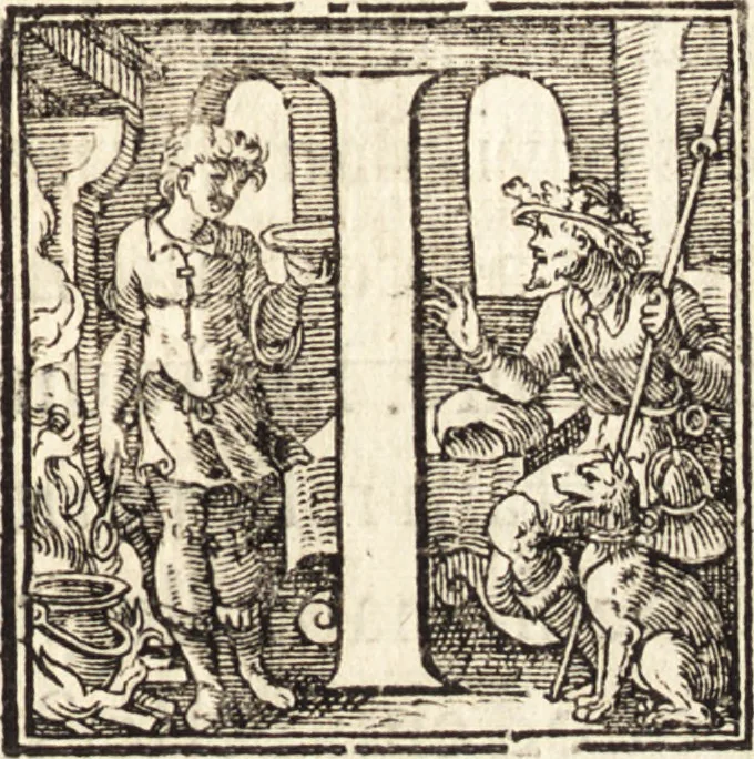 An illustration from Icones qvinqvaginta virorvm illustrium, doctrina & eruditione praestantium, 1597, leaf 376
