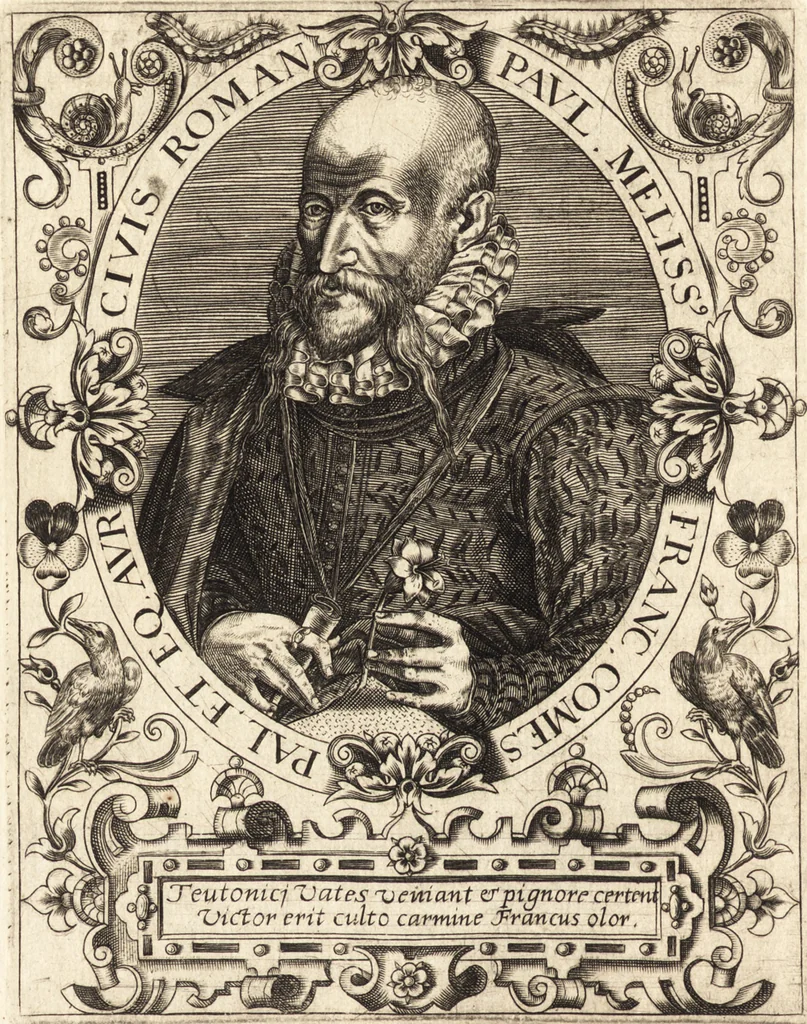 An illustration from Icones qvinqvaginta virorvm illustrium, doctrina & eruditione praestantium, 1597, leaf 385