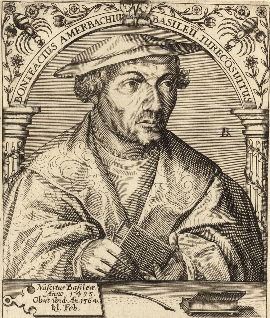 An illustration from Icones qvinqvaginta virorvm illustrium, doctrina & eruditione praestantium, 1597, leaf 469