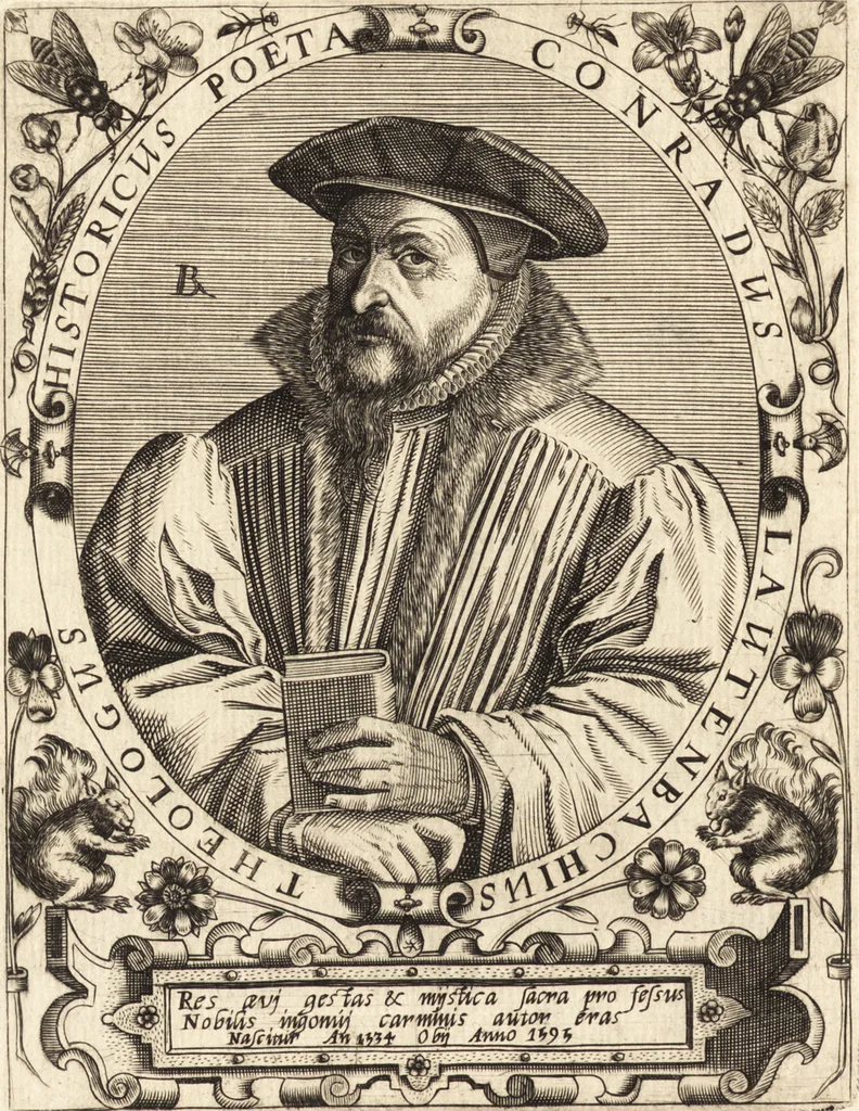 An illustration from Icones qvinqvaginta virorvm illustrium, doctrina & eruditione praestantium, 1597, leaf 543