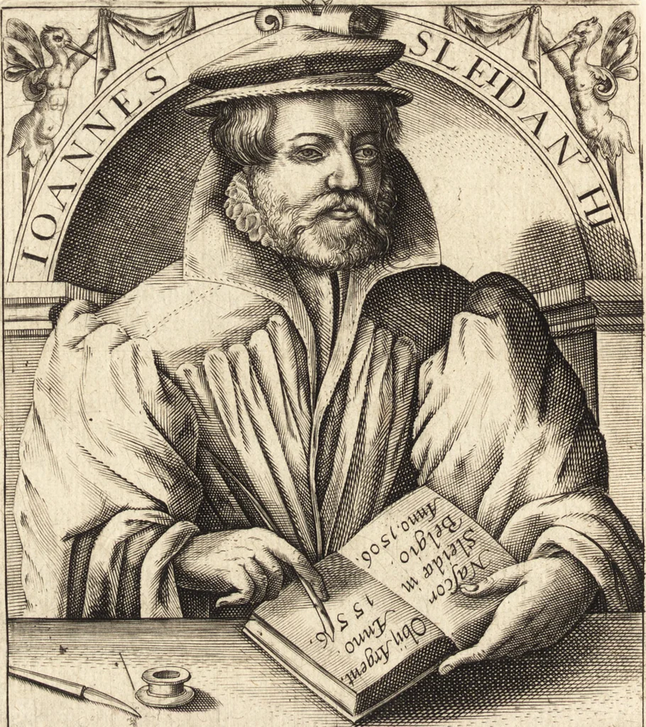An illustration from Icones qvinqvaginta virorvm illustrium, doctrina & eruditione praestantium, 1597, leaf 553