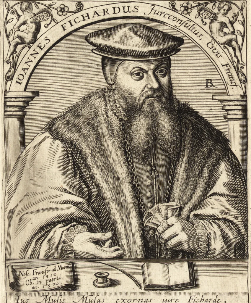 An illustration from Icones qvinqvaginta virorvm illustrium, doctrina & eruditione praestantium, 1597, leaf 147