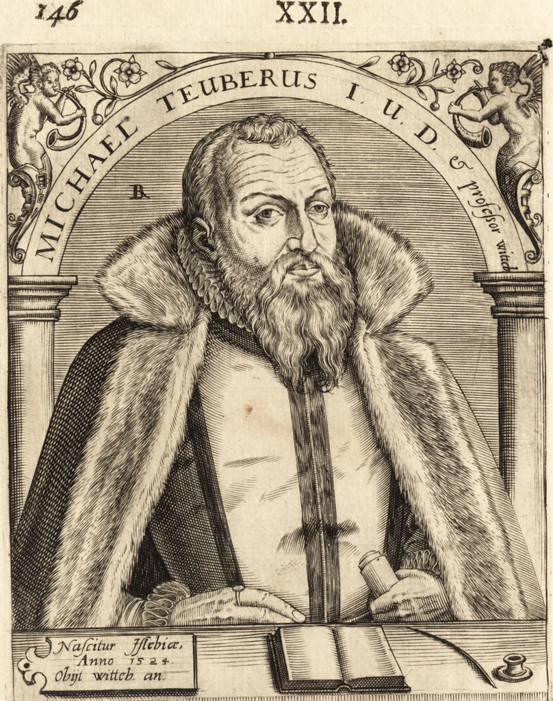 An illustration from Icones qvinqvaginta virorvm illustrium, doctrina & eruditione praestantium, 1597, leaf 161