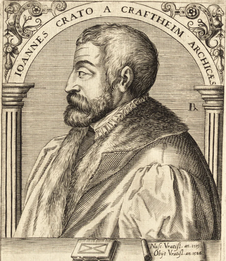An illustration from Icones qvinqvaginta virorvm illustrium, doctrina & eruditione praestantium, 1597, leaf 185
